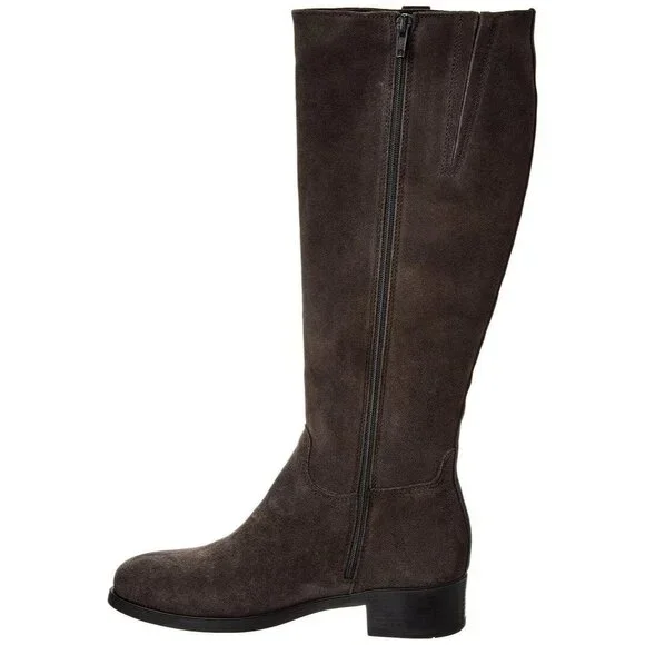 🆕 LA CANADIENNE Love Knee High Lined Waterproof Suede Boot 7 Gray - Picture 2 of 13